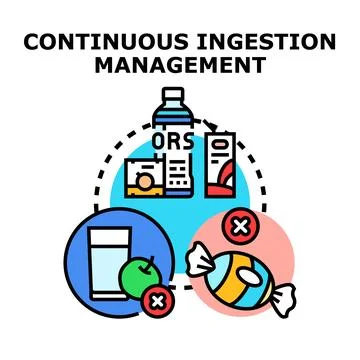 Continuous ingestion management concept vector illustration Stock Illustration
