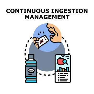 Continuous ingestion management tracking health data Stock Illustration