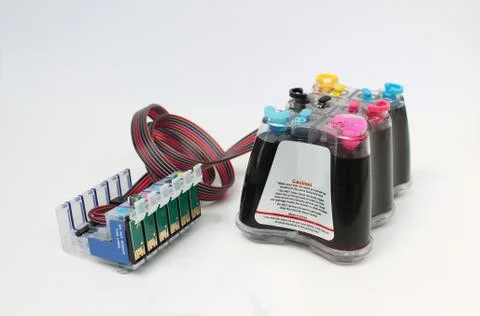 Continuous Ink Supply System Stock Illustration