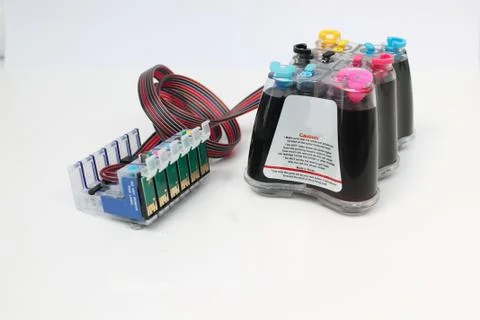 Continuous Ink Supply System Stock Illustration