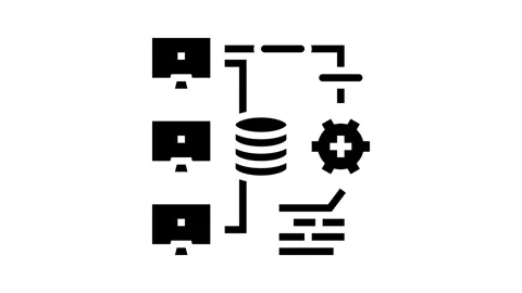 Continuous integration software glyph icon animation Stock Footage 326152015