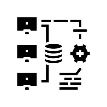 Continuous integration software glyph icon vector illustration Stock-Illustration