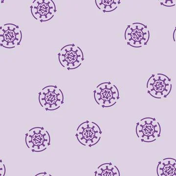 Continuous integration software glyph vector seamless pattern Illustrazione stock