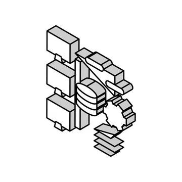 Continuous integration software isometric icon vector illustration Stock-Illustration