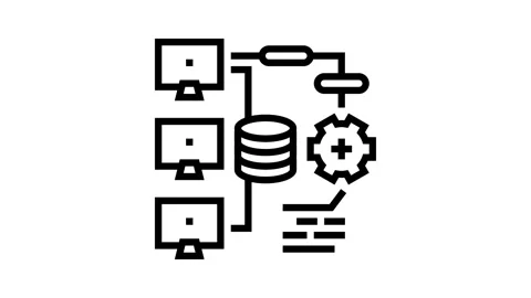 Continuous integration software line icon animation Stock Footage 326131364