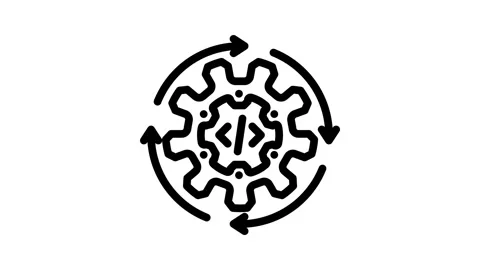 Continuous integration software line icon animation Stock Footage 326761400