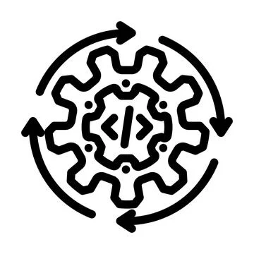 Continuous integration software line icon vector illustration イラスト素材