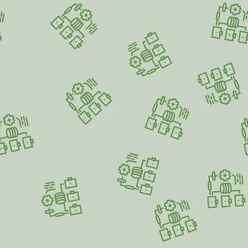 Continuous integration software line seamless pattern 스톡 일러스트