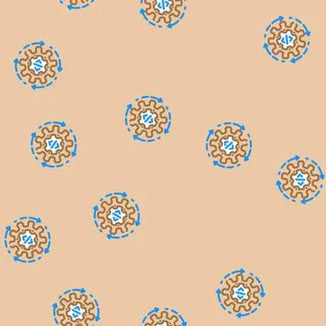 Continuous integration software vector seamless pattern 스톡 일러스트
