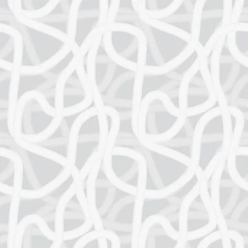 Continuous interlocking noodles like shapes pattern. seamless background Stockillustratie