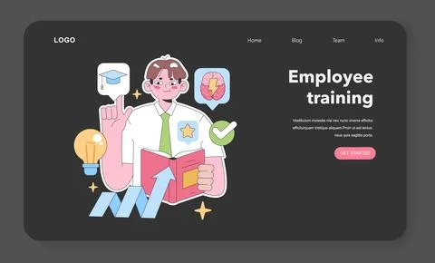 Continuous learning concept. Flat vector illustration 스톡 일러스트