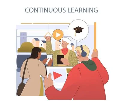 Continuous Learning concept. Stock Illustration