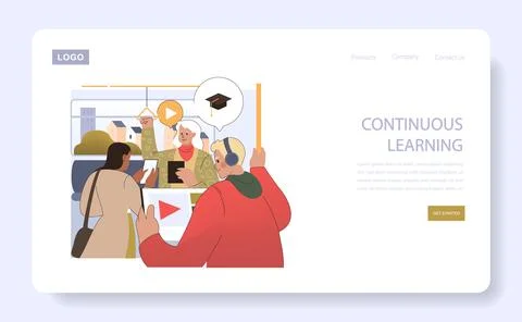 Continuous Learning concept. Stock Illustration