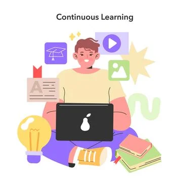 Continuous Learning concept. Vector illustration Stock Illustration