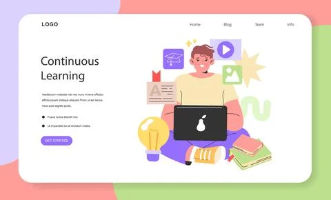 Continuous Learning concept. Vector illustration Stock Illustration