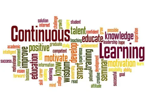 Continuous Learning, word cloud concept Stock Illustration