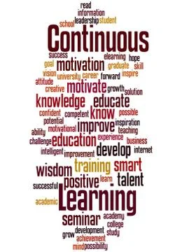 Continuous Learning, word cloud concept Stock Illustration