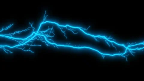 A continuous lightning discharge glows all the colors of the rainbow against a Stock Footage 246315803