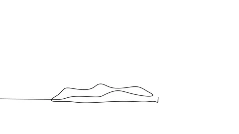 Continuous line animation people jump. Woman jumping with happy on mountain. Stock Footage 227527661