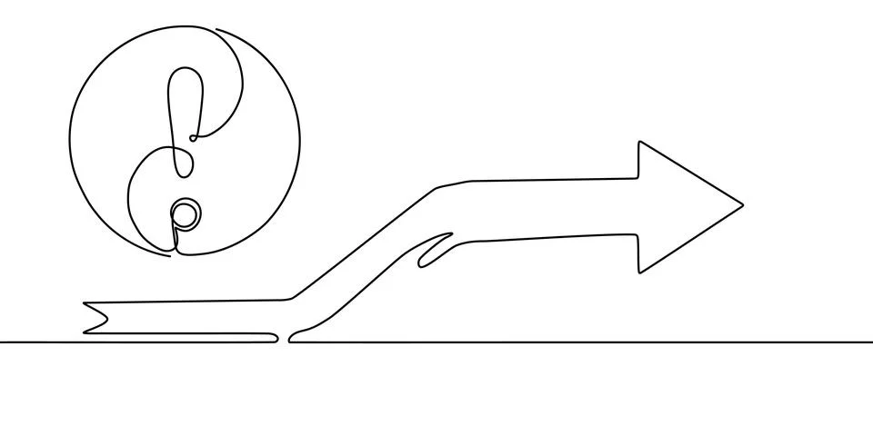 Continuous line arrow one art up drawing target icon direction down. Line arrow Stock Illustration
