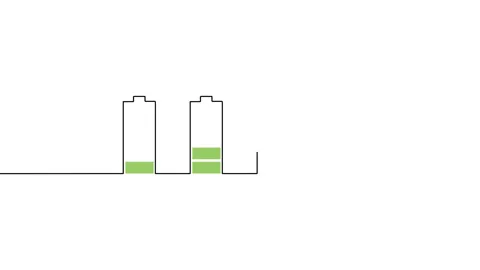 Continuous line art of battery charging process. Smartphone battery icon symbol Stock Footage 227456150
