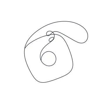 Continuous line art or One Line Drawing of a camera linear style Stock Illustration