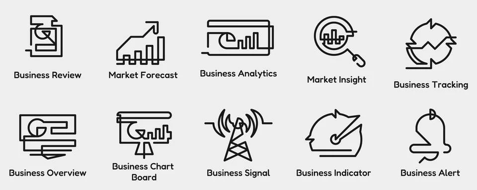 Continuous Line Business Chart Analysis Illustration Stock Illustration
