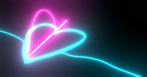 Continuous line drawing animation of hea... | Stock Video | Pond5