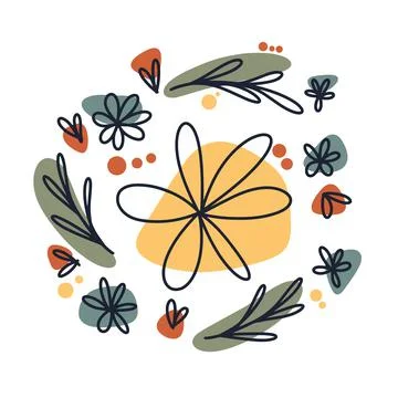Continuous line drawing of beautiful flower Illustrazione stock