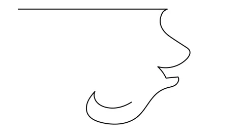 Continuous line drawing. Computer mouse sign. Hand drawn illustration with black Stock Footage 144991895
