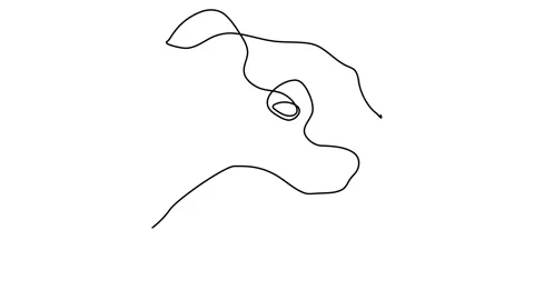 Continuous line drawing Dog posing, hand drawn minimalist style concept Pet frie Stock Footage 146714966