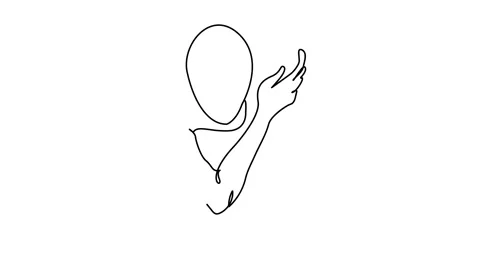 Continuous line drawing of embrace. Template for your design works. Vector illus Stock Footage 149921789