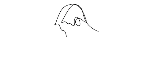 Continuous line drawing embraces Valentine's Day template for your design. Vecto Stock Footage 147971985