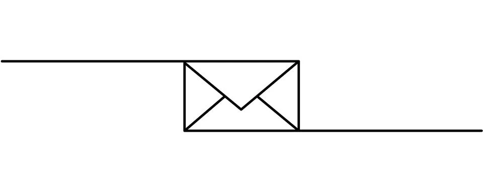 Continuous line drawing of envelope. Vector illustration Editable stroke Stock Illustration