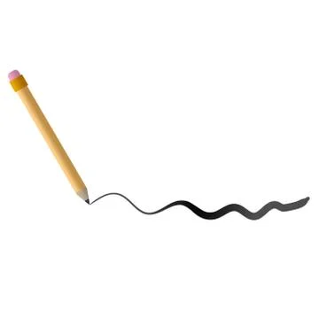 Continuous line drawing of hand drawing line with pen Stock Illustration