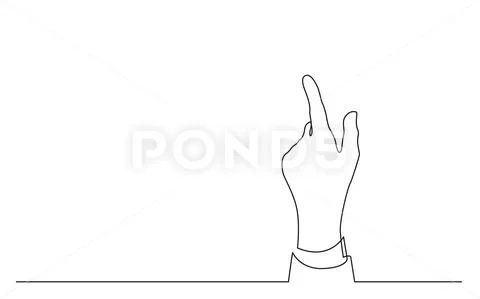 Continuous line drawing of hand pointing with index finder ~ Clip Art ...