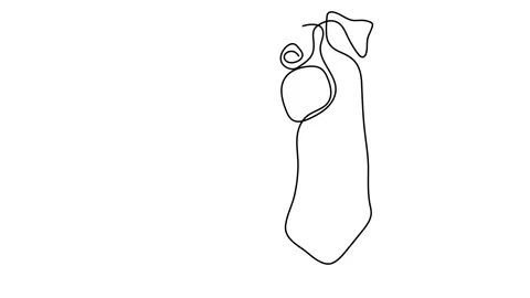 Continuous line drawing of happy dog portrait 스톡 동영상 145888733