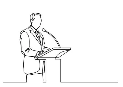 Continuous line drawing of Stock Illustration