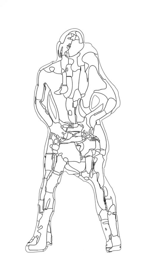 Continuous line drawing of a man dancing. vector illustration Stock Footage 279194925