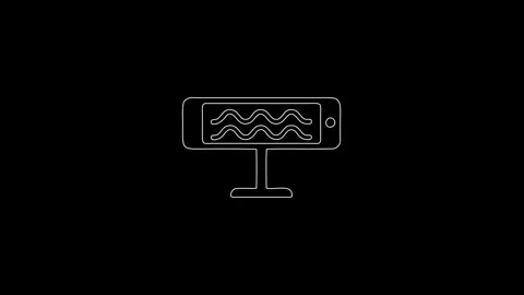Continuous line drawing of a smartphone broadcasting waves Vidéo 347365111