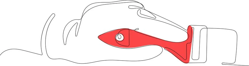 Continuous line drawing of a workspace Stock Illustration