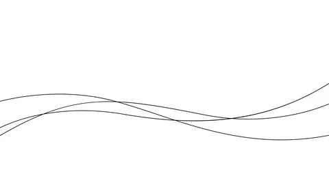 Continuous line in form curve wave, seamless abstract pattern. Wavy striped g Illustrazione stock
