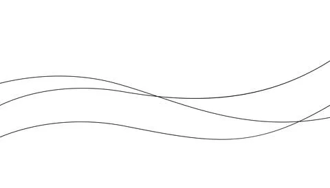 Continuous line in form curve wave, seamless abstract pattern. Wavy striped.. Stockillustratie