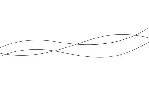 Continuous line in form curve wave, seamless abstract pattern. Wavy striped.. Stock Illustration