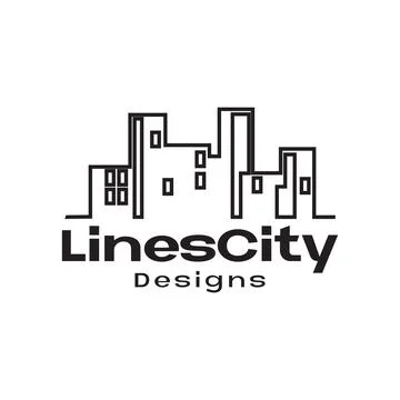 Continuous line housing area logo design vector graphic symbol icon sign il.. Ilustración de archivo