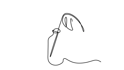 Continuous line monstera leaf. Tropical leaves contour drawing. One line outline Stock Footage 144047422