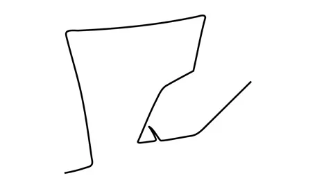 Continuous line Pencil and sheet of paper Stock Footage 143706907