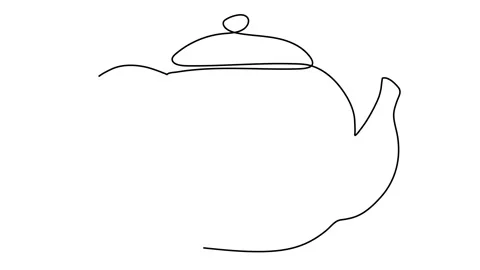 Continuous line of tea glasses Stock Footage 143309918