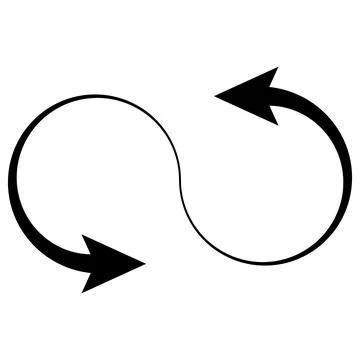 Continuous loop cycle arrows symbolizing iterative workflow process efficienc Illustrazione stock