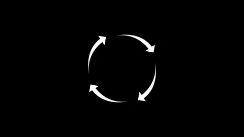 Continuous loop cycle icon video animation Stock Footage 330457272